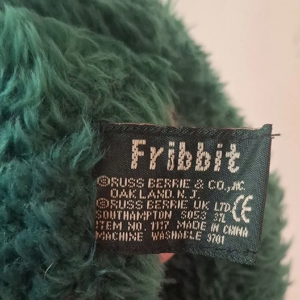 Russ Green Plush Fribbit Frog Toy NWT